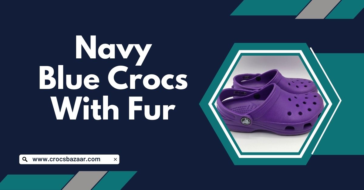 navy blue crocs with fur - CROCS BAZAAR