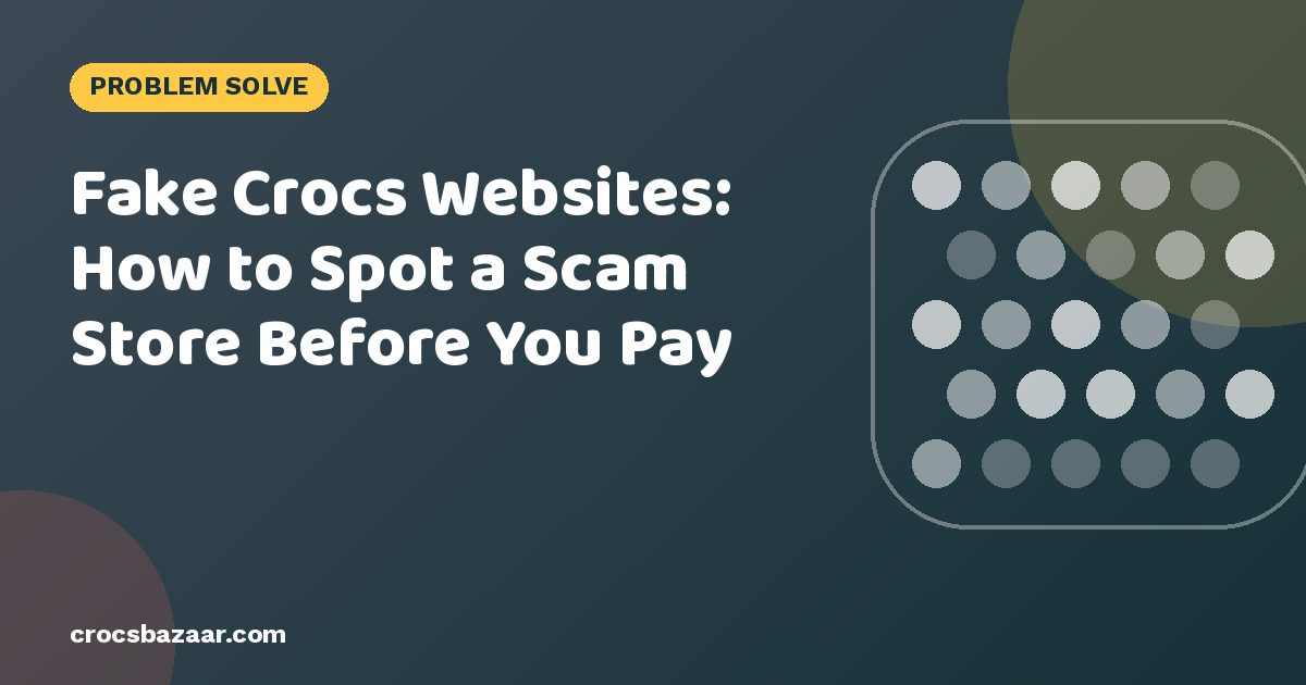 Fake Crocs Websites: How to Spot a Scam Store Before You Pay