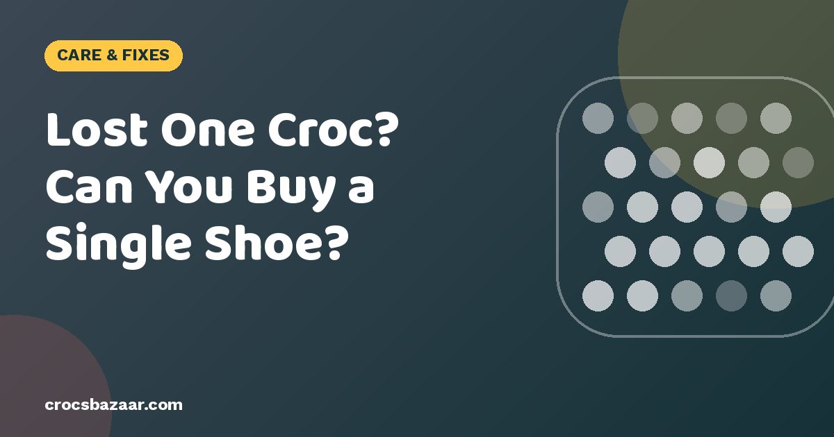 Lost One Croc? Can You Buy a Single Shoe?